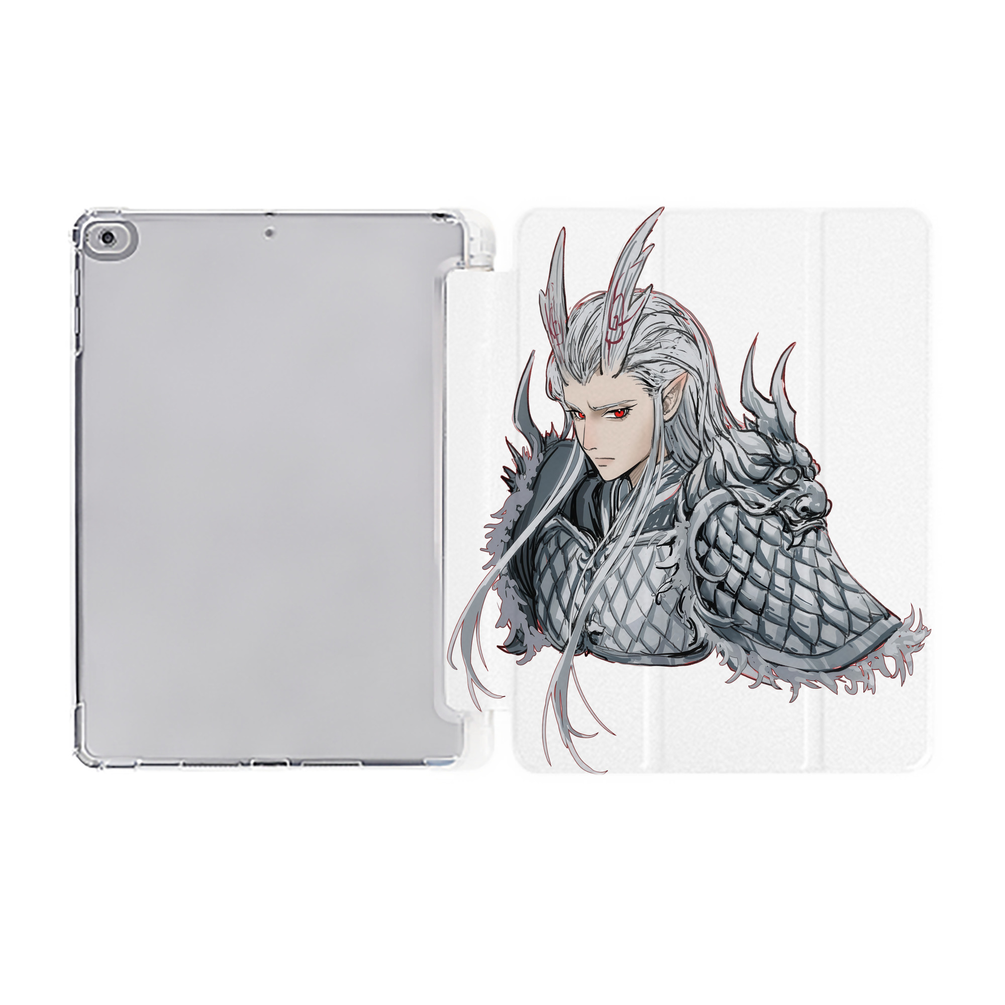 Ne Zha 2 ナタ 魔童の大暴れ IPad ケース ペン収納付き 三つ折りスタンド PUレザー×シリコン 対応機種9.5/10.5/10.9インチ